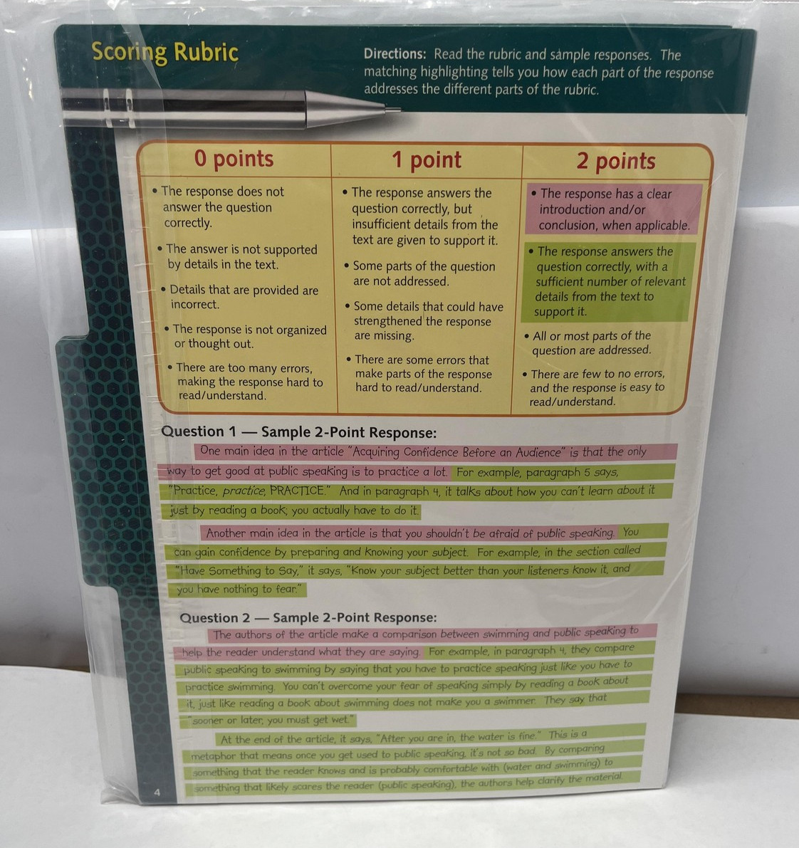 Lakeshore Language Arts Test Prep Practice Folders Grade 5 Laminated ELA Set