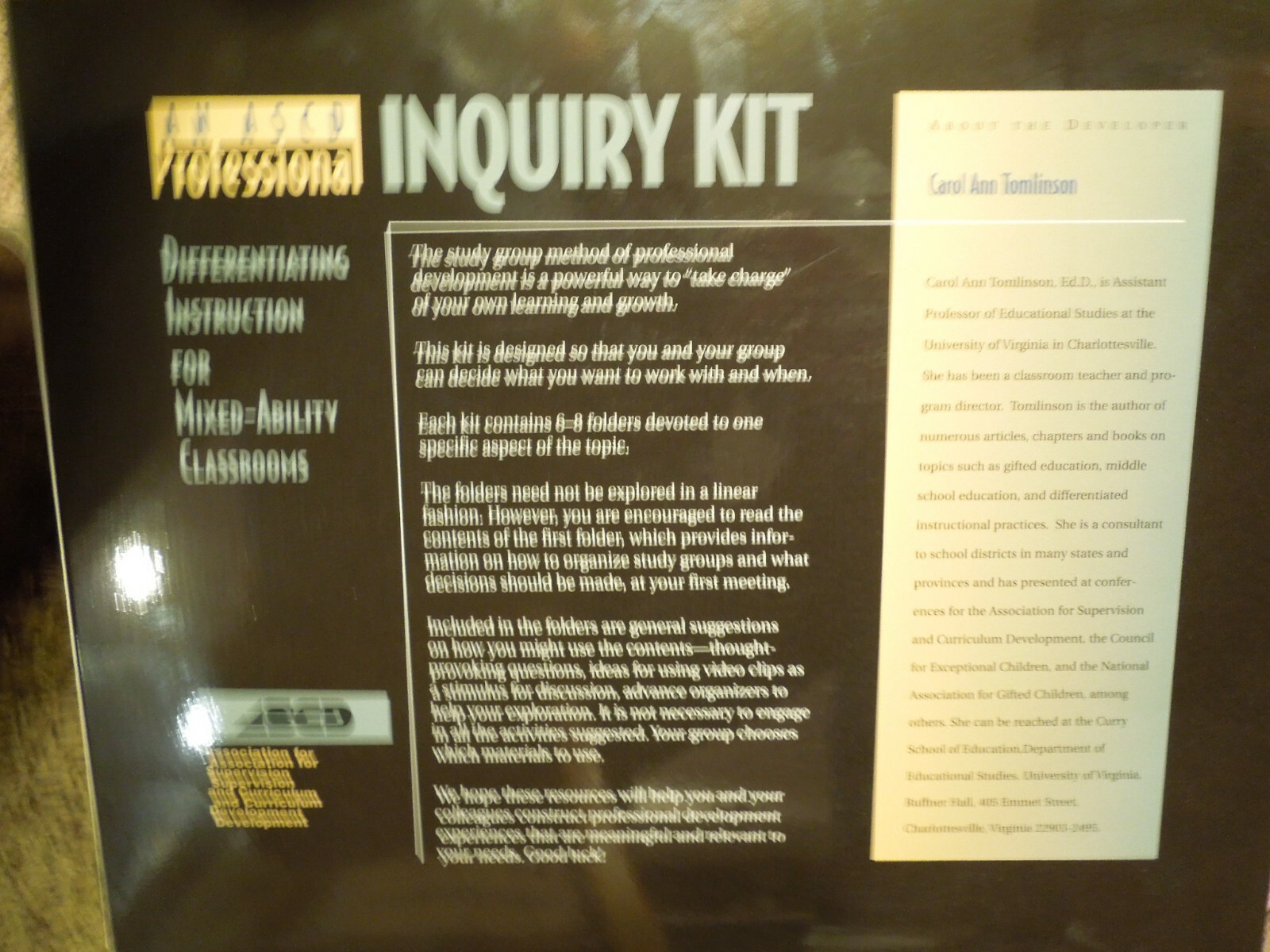 ASCD Professional Inquiry Kit Different Instruction for Mixed Ability Classrooms