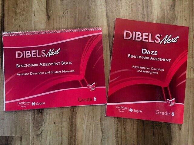 DIBELS Next – Grade 6(6th) – Benchmark Assessment Book, DAZE scoring key, etc.