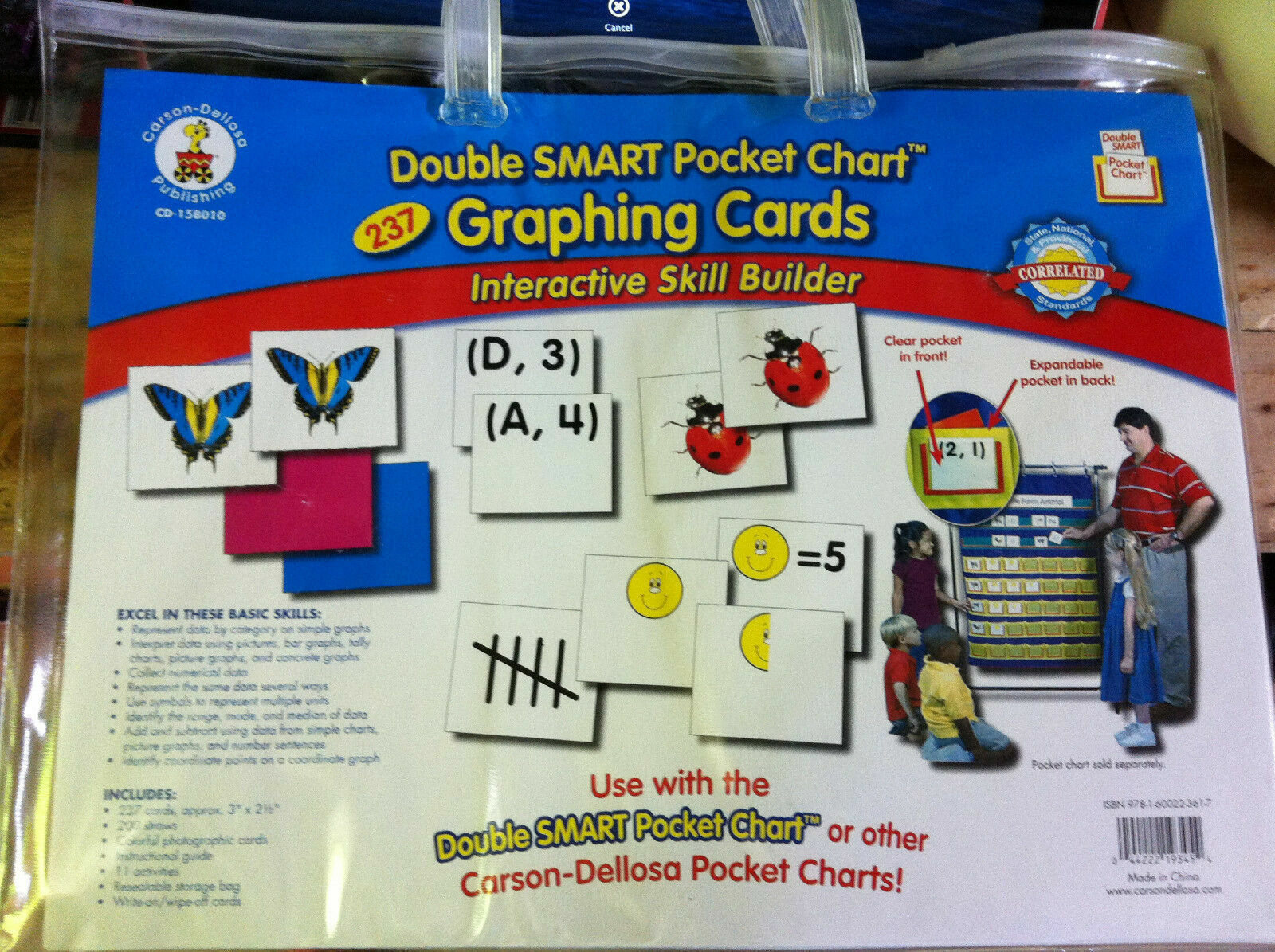 Double SMART ™ Pocket Chart Graphing Cards by Carson-Dellosa