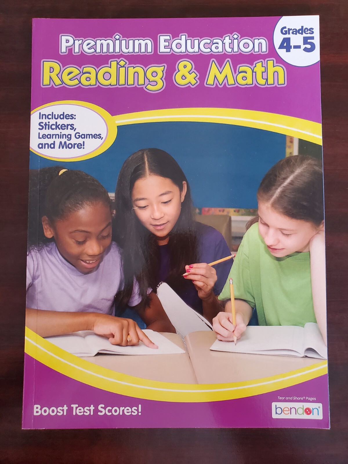 Summer School Home School Education Reading Math Grades 4-5 Workbook