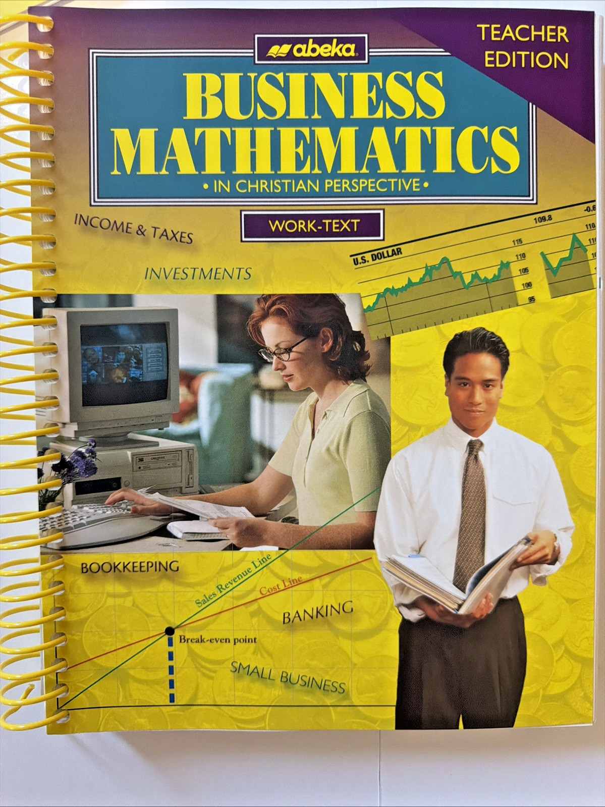 Abeka Business Mathematics Work-Text, Teacher Edition, Solution Key, Manual 4Bk