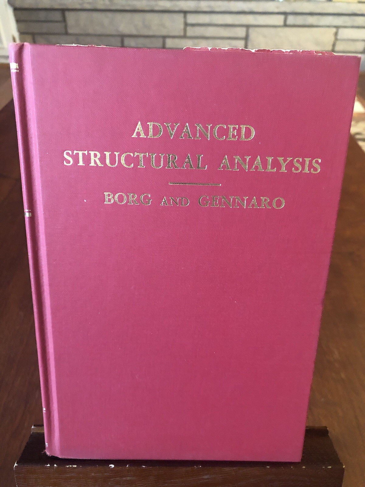 Advanced Structural Analysis Borg and Gennaro HC 1960 *Good cond-see photos*