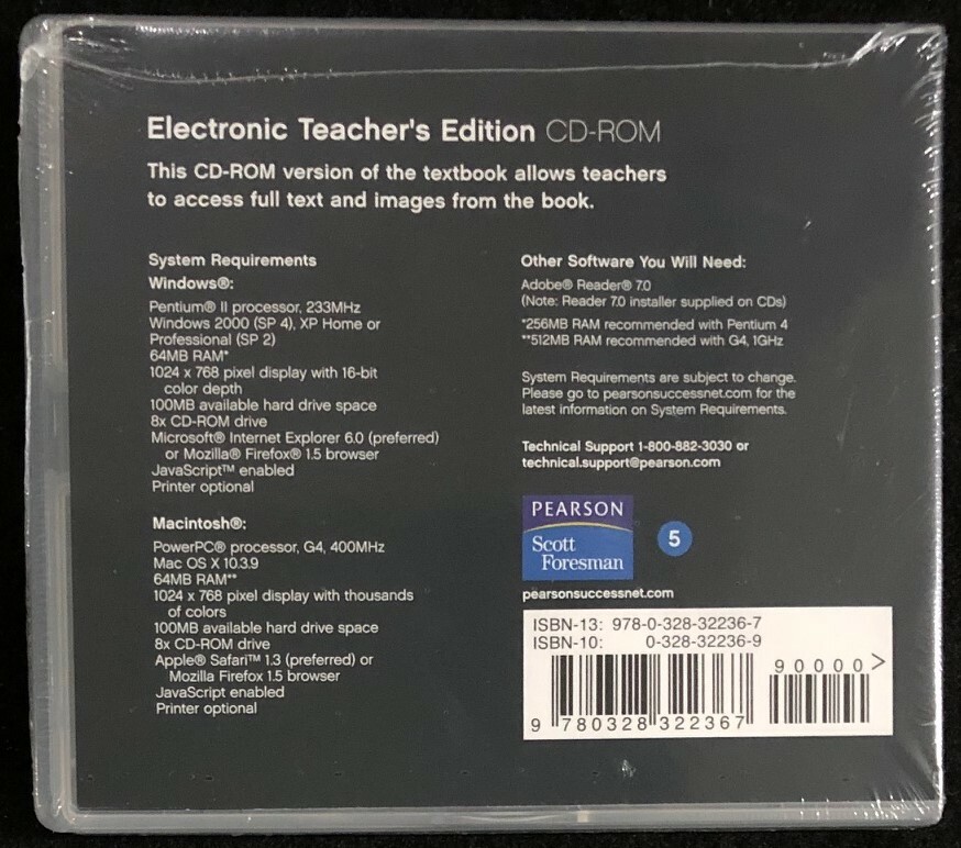 5th Grade enVision ELECTRONIC TEACHER’S EDITION CD-ROM – Hard Case (2009)
