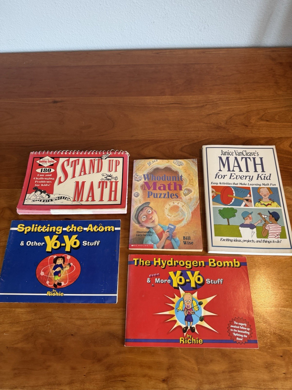 Set of 5 Children’s Math Books for Kids Who Love Math, Homeschooling, Learning