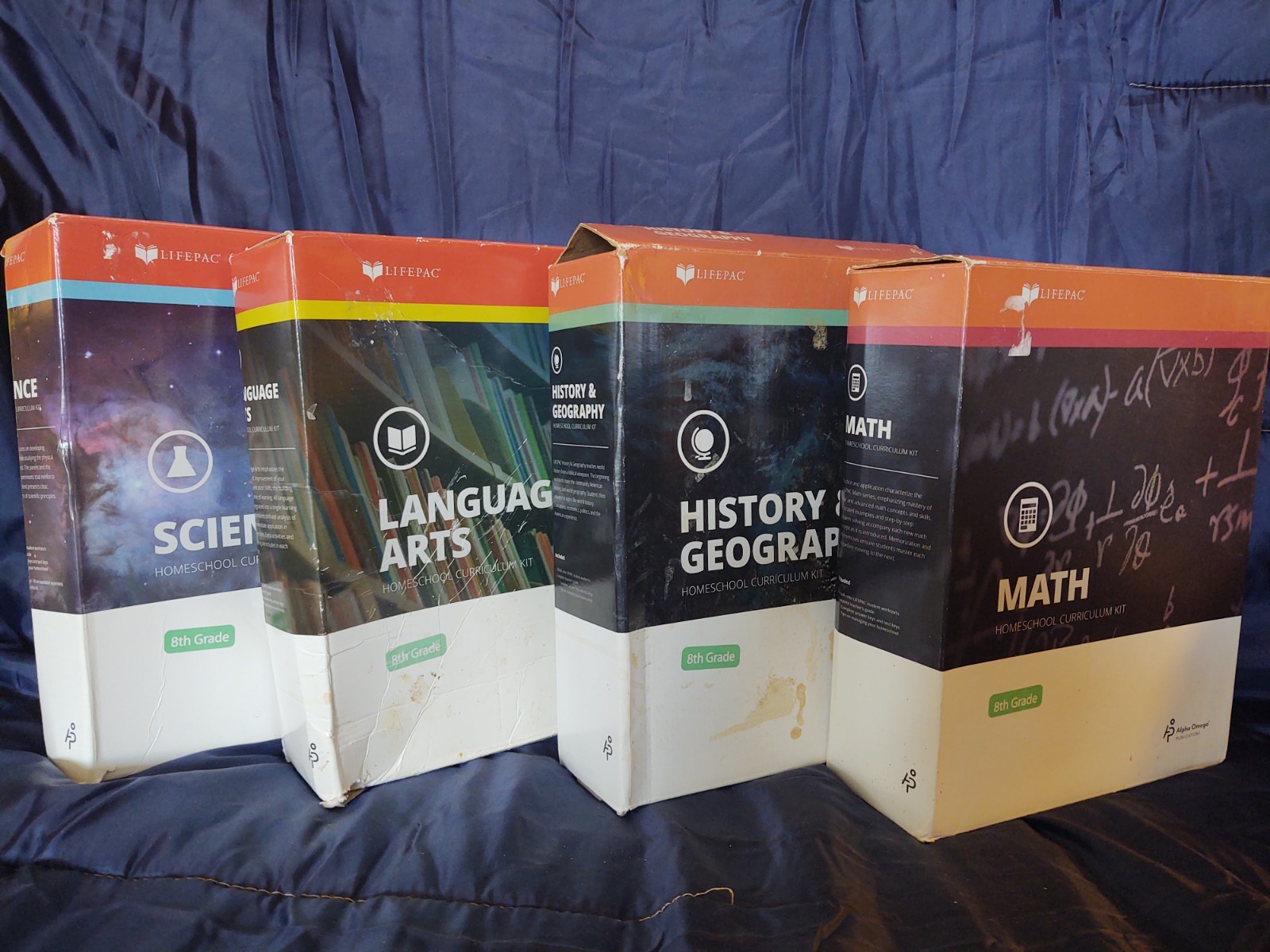 Alpha Omega Lifepac Grade 8 Math Science LAs Hist-Geo