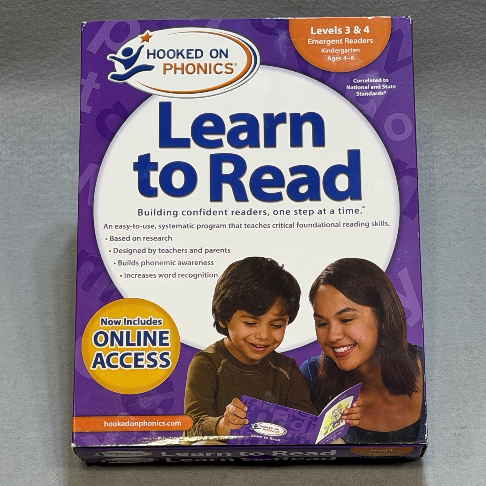 Hooked on Phonics Learn To Read Level 3 & 4 Kindergarten Ages 4-6 Emergent