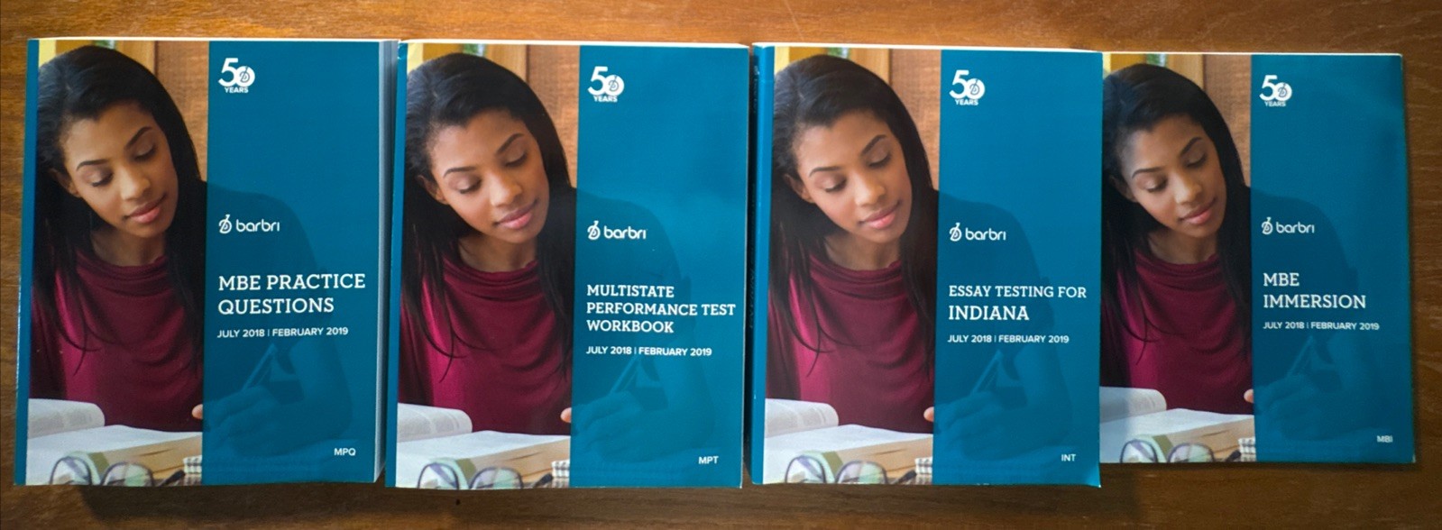 Lot Of 4 Barbri MBE MPT INT MBI Immersion Essay MBE BAR EXAM Study Books 2018-19