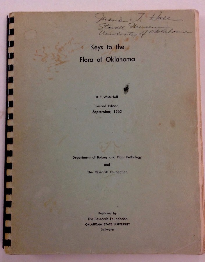 Keys To The Flora Of Oklahoma 2nd Edition 1962 By, U. T. Waterall Paperback