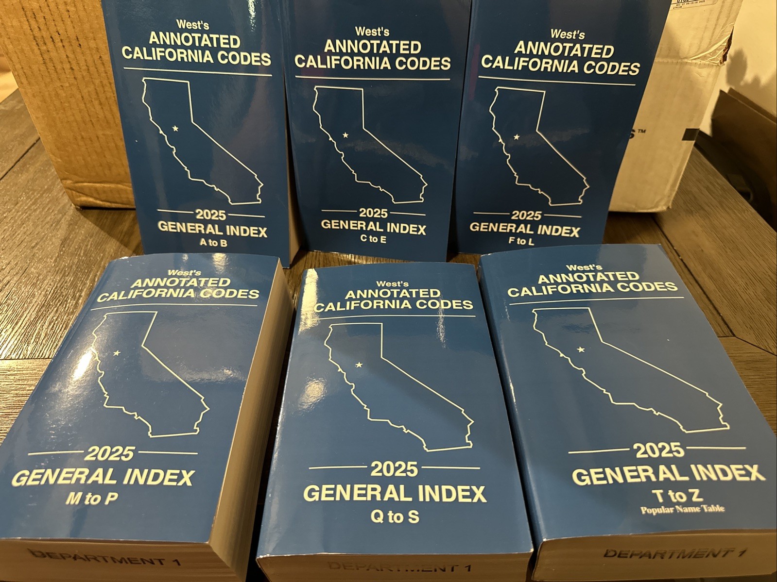 Wests Annotated California Codes 2025 General Index A – Z (Full Set)
