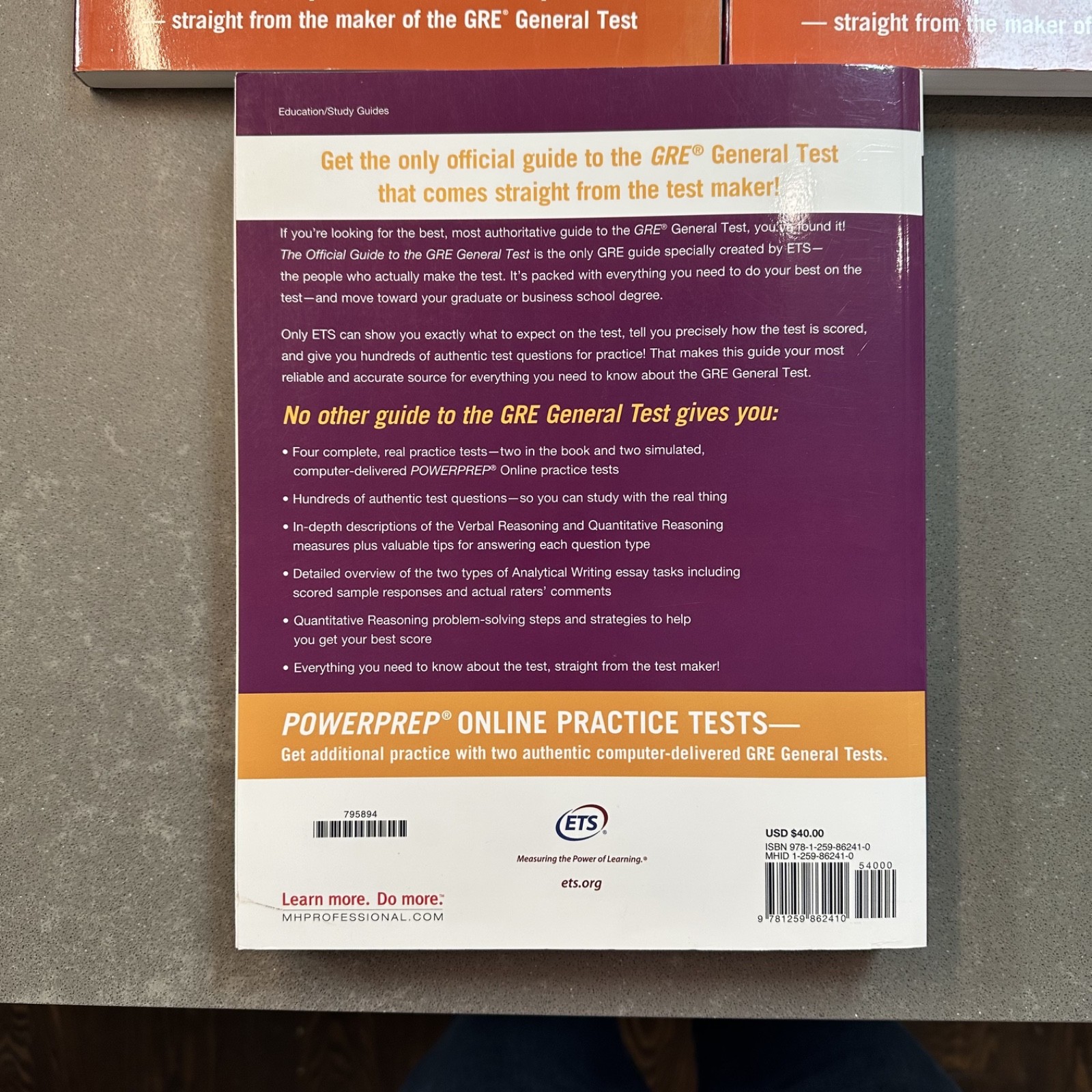 Official GRE Study Books Lot ETS Verbal Quantitative Guide Practice Set