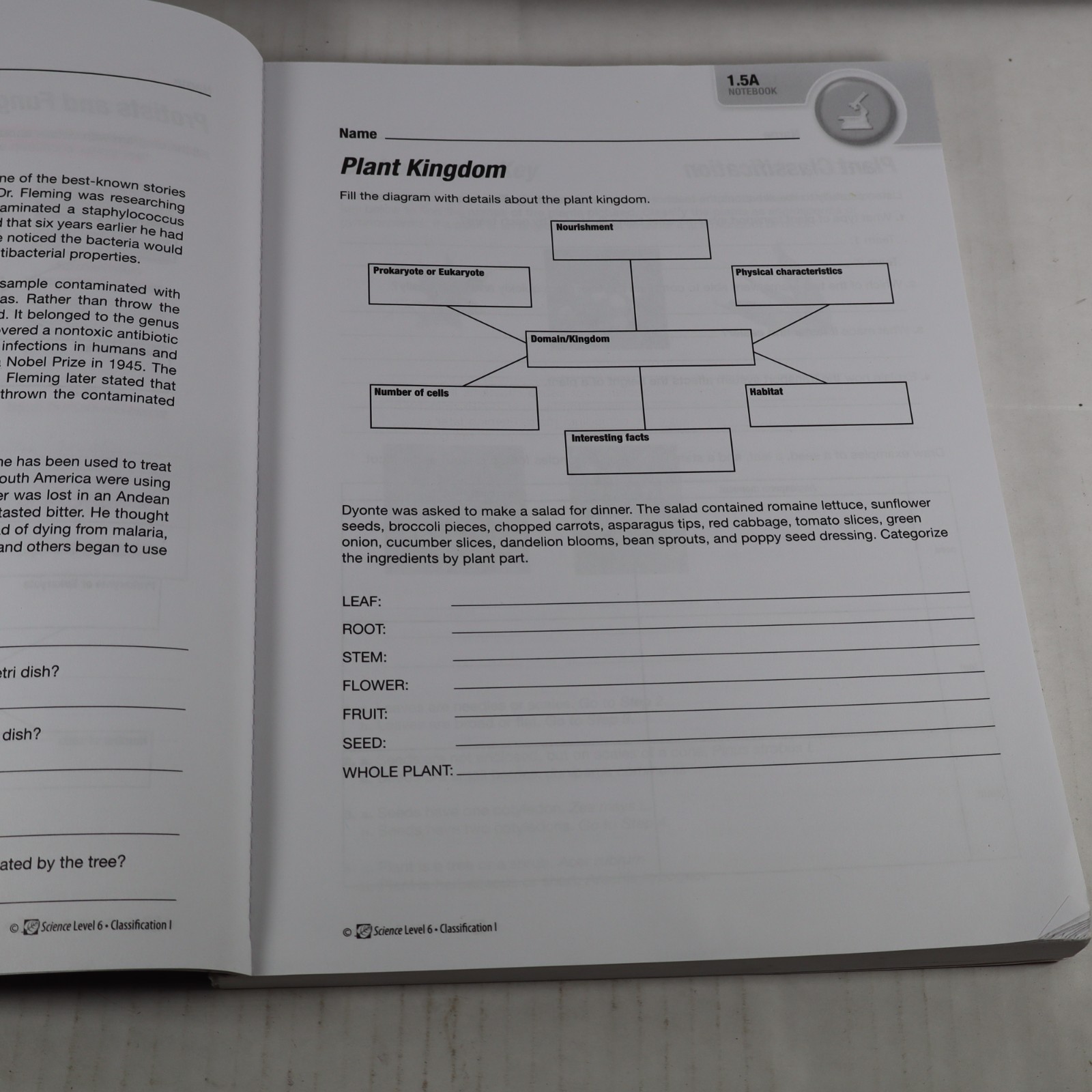 Purposeful Design Science Level 6 Notebook (2nd Edition) ACSI 6th Grade