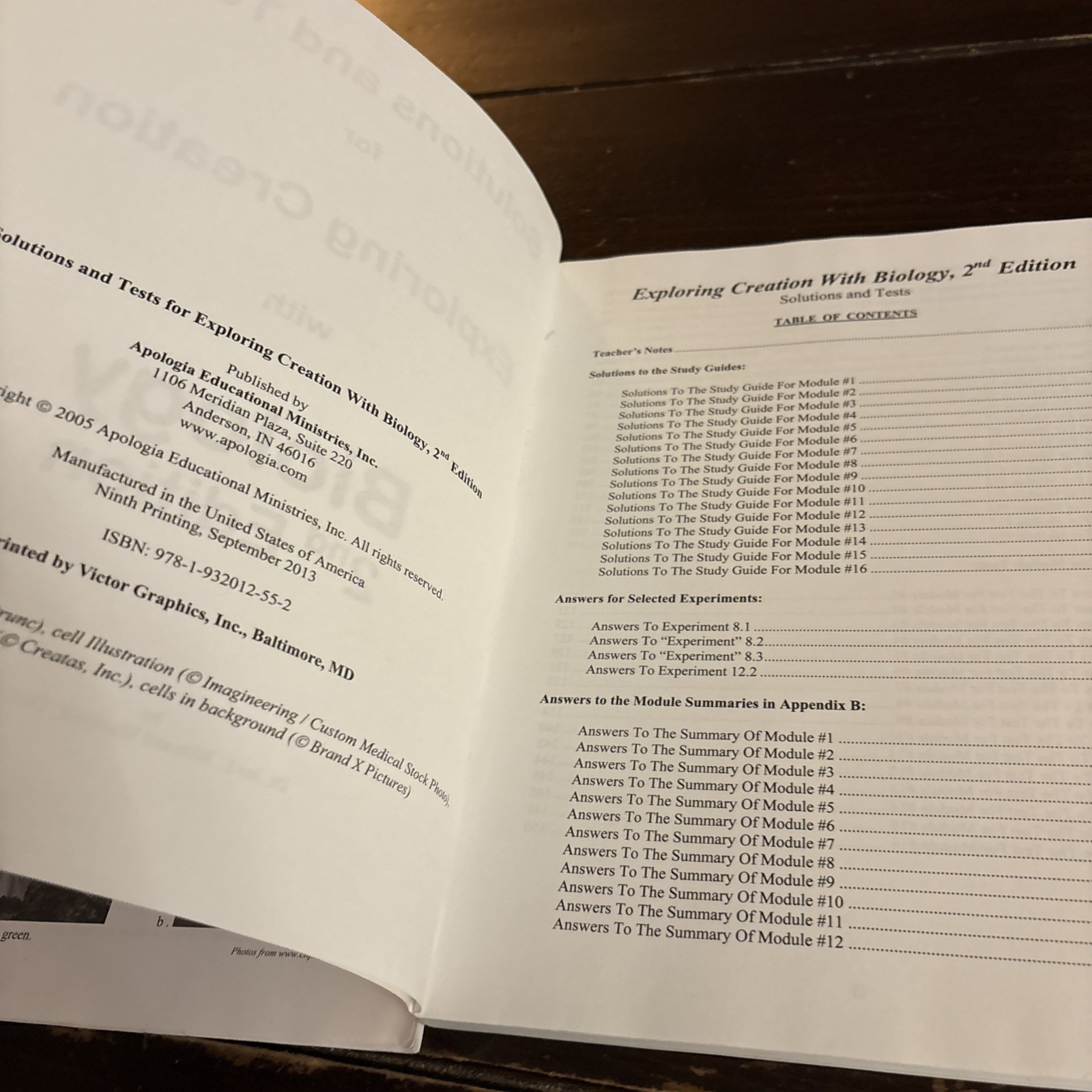 Solutions and Tests for Exploring Creation With Biology by Marilyn F. Durnell…