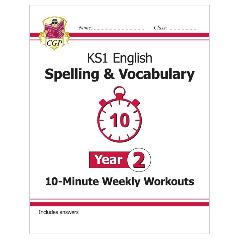KS1 Year 2 English 10 Minute Weekly Workouts Spelling Vocabulary with Answer