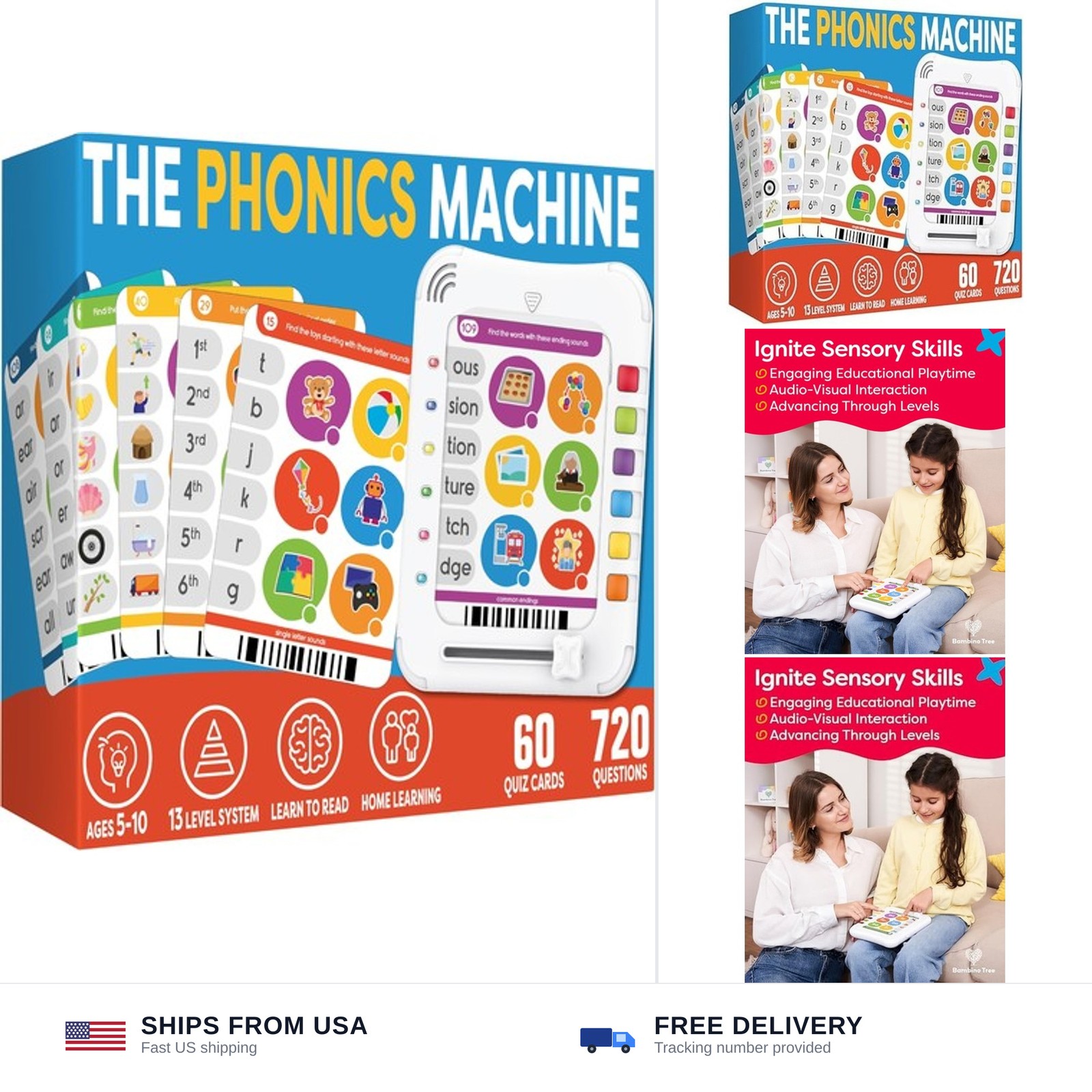 Phonics Machine Learning Pad – Electronic Reading Game for Kids Age 5-11 – Le…