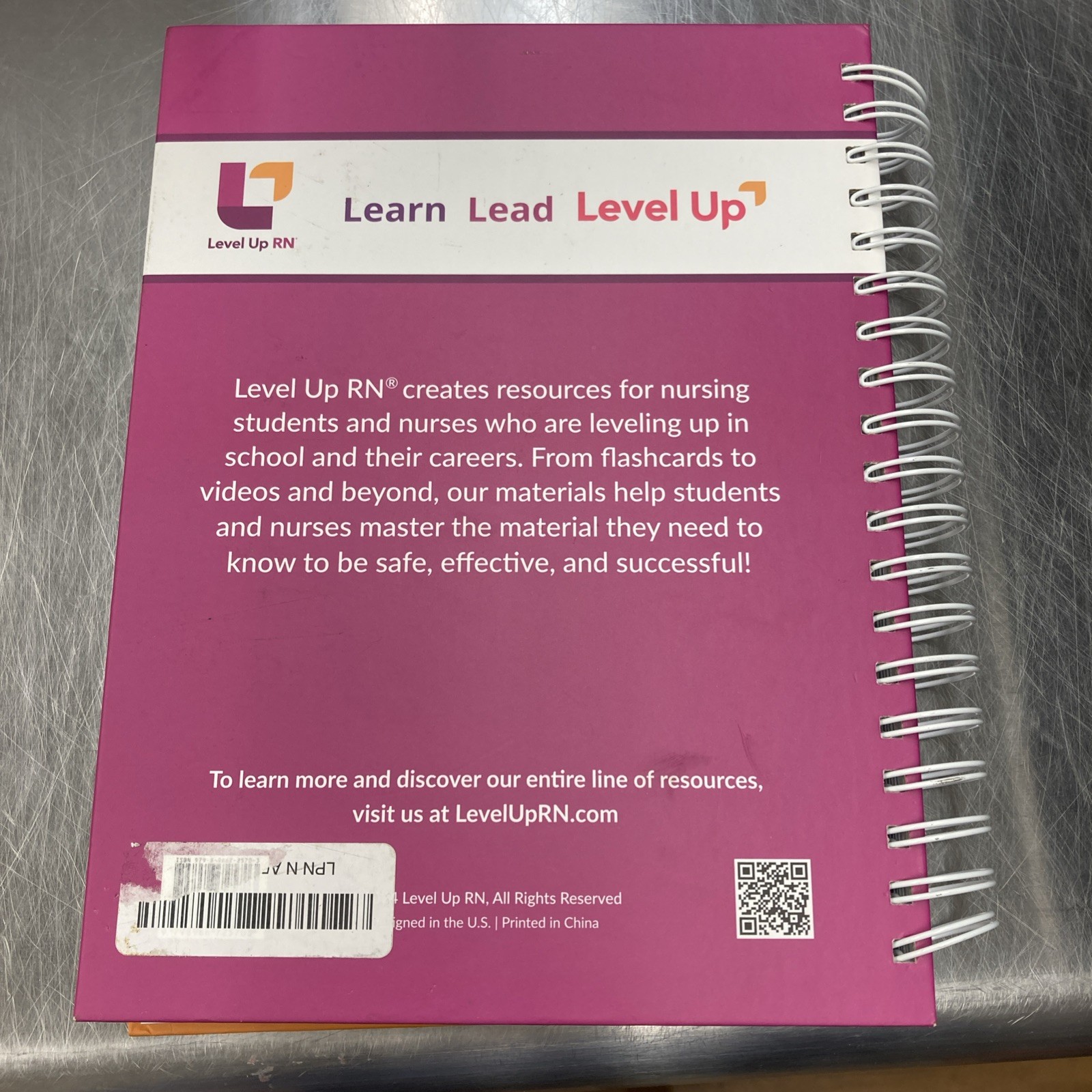 Level Up RN Dosage Calculation Workbook Nursing Practice Problems Spiral Bound