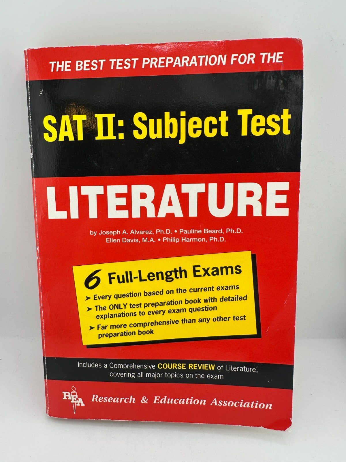 SAT II Literature Prep Book REA 1996 6 Practice Tests Study Guide