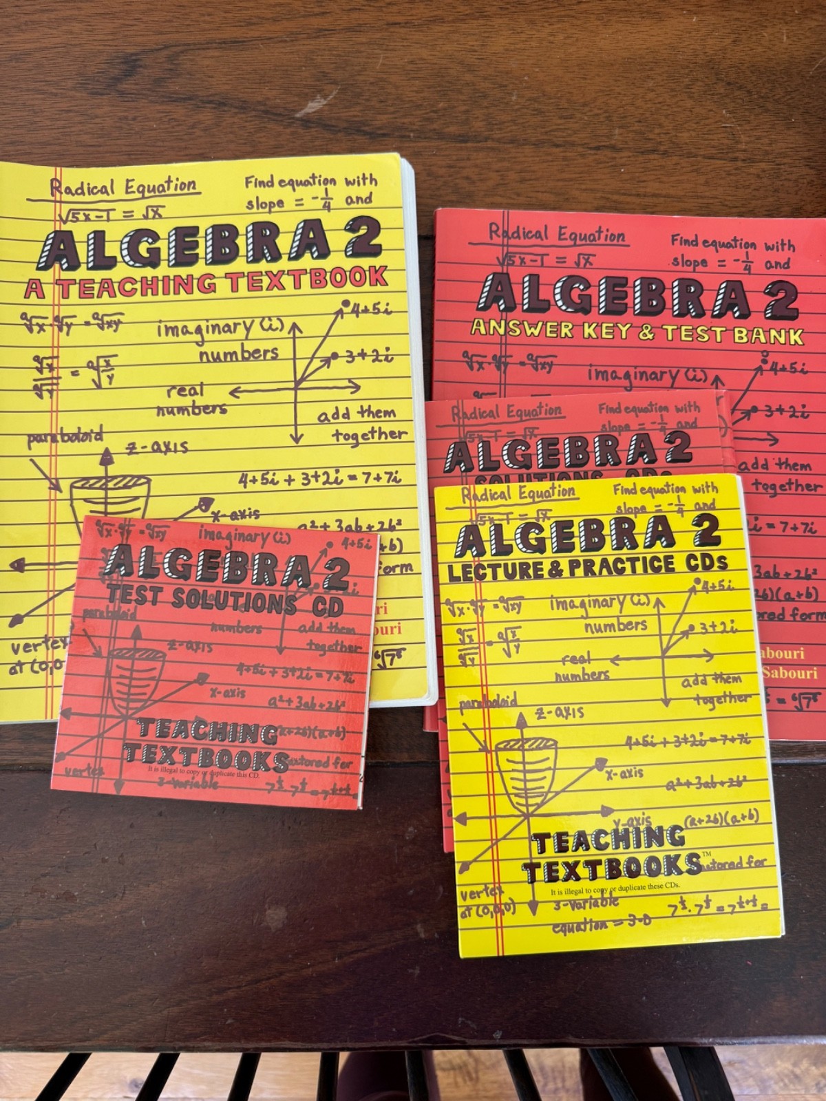 TEACHING TEXTBOOKS ALGEBRA 2 /MATH GRADE 11 SET-SEE COMPLETE DESCRIPTION-1st ed