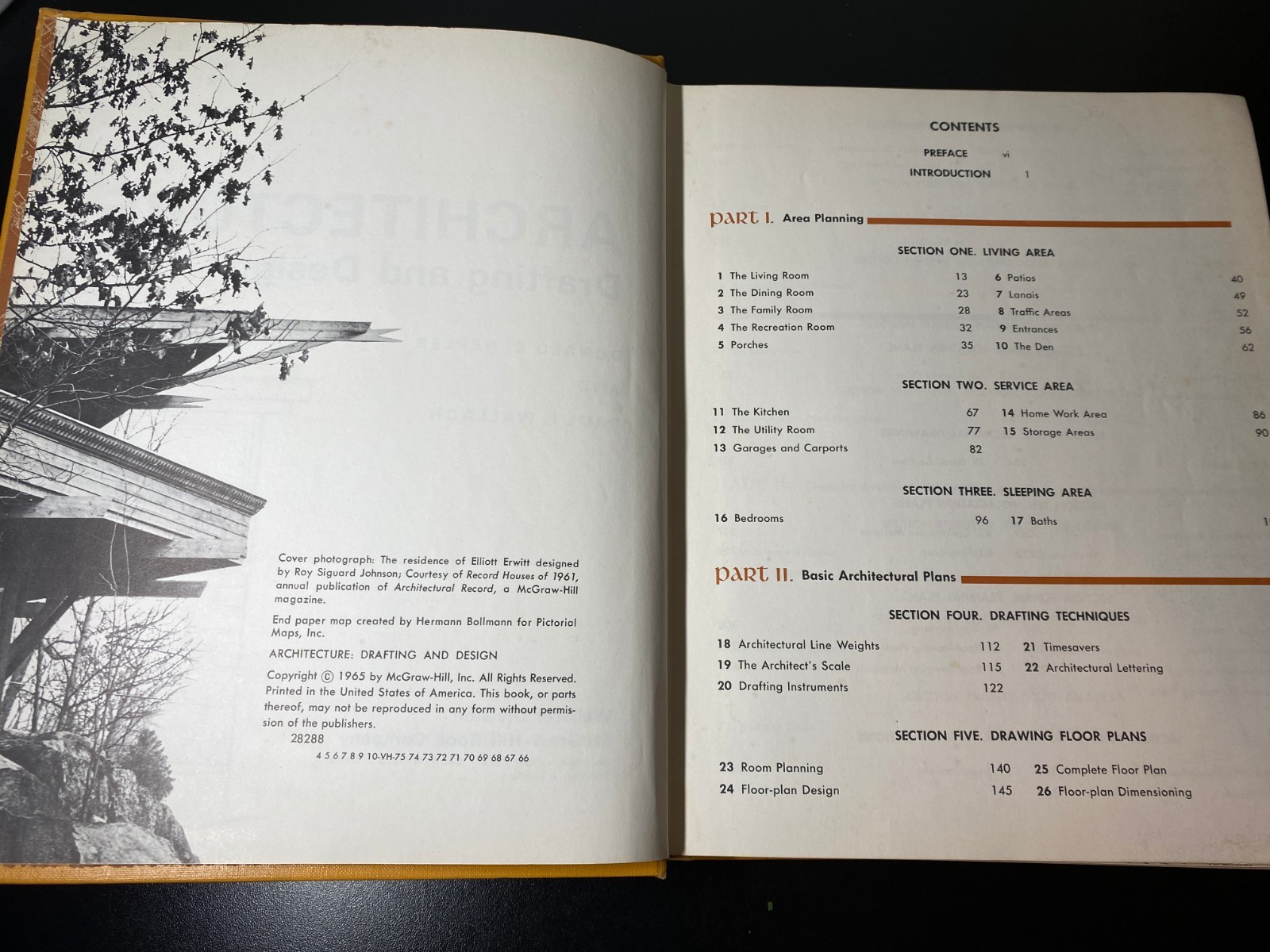 Architecture Drafting and Design Hepler Wallach 1965 HC Vintage McGraw-Hill