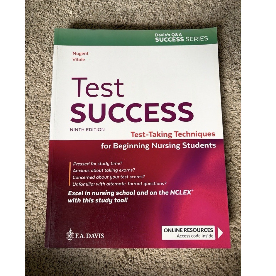 F.A. Davis Test Success 9th Edition Nursing Test-Taking Study Guide + Online