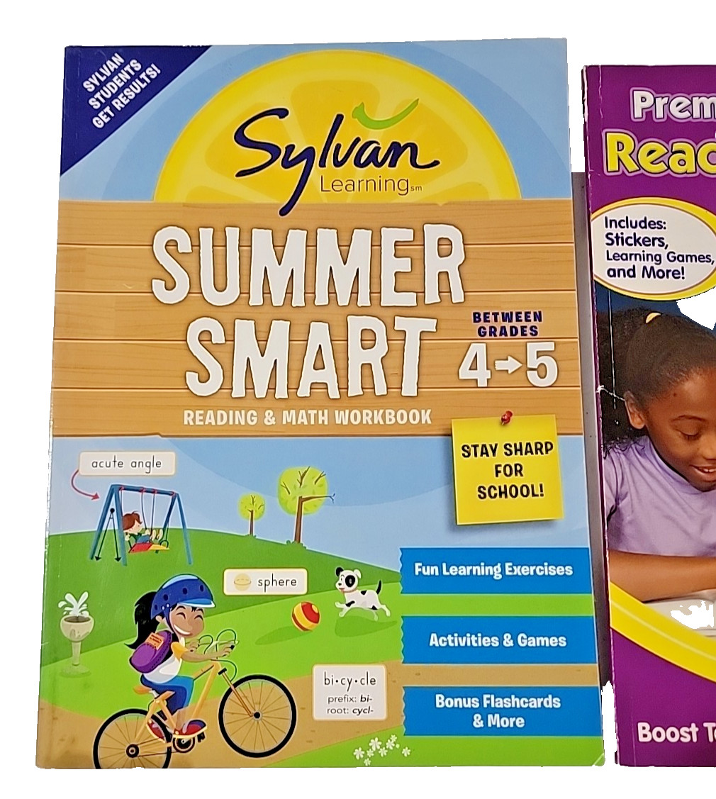 Sylvan Summer Smart Between Grades 4-5 and Premium Education 4-5 Math Workbooks