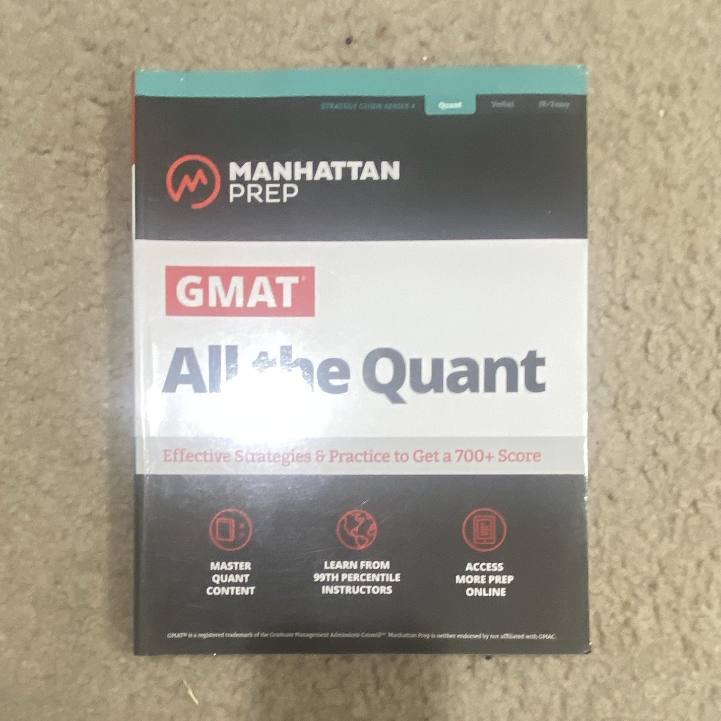 Manhattan Prep GMAT All the Quant Study Guide Book 2018 GMAT Strategy VG