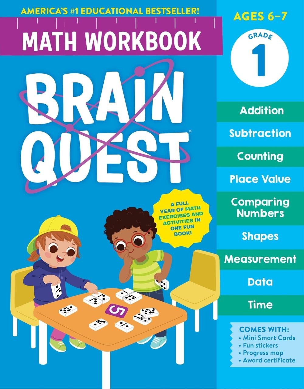 Brain Quest Math Workbook: 1st Grade by Workman Publishing Paperback Book