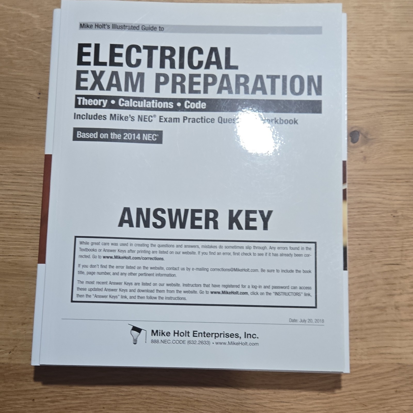 Mike Holt Illustrated Guide Electrical Exam Preparation Study Guide Book 2018