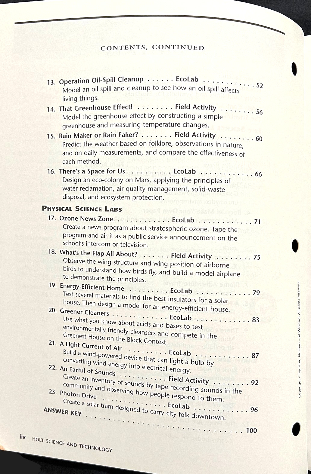 HOLT SCIENCE & TECHNOLOGY – TEACHER EDITIONS (7 books across curriculums)