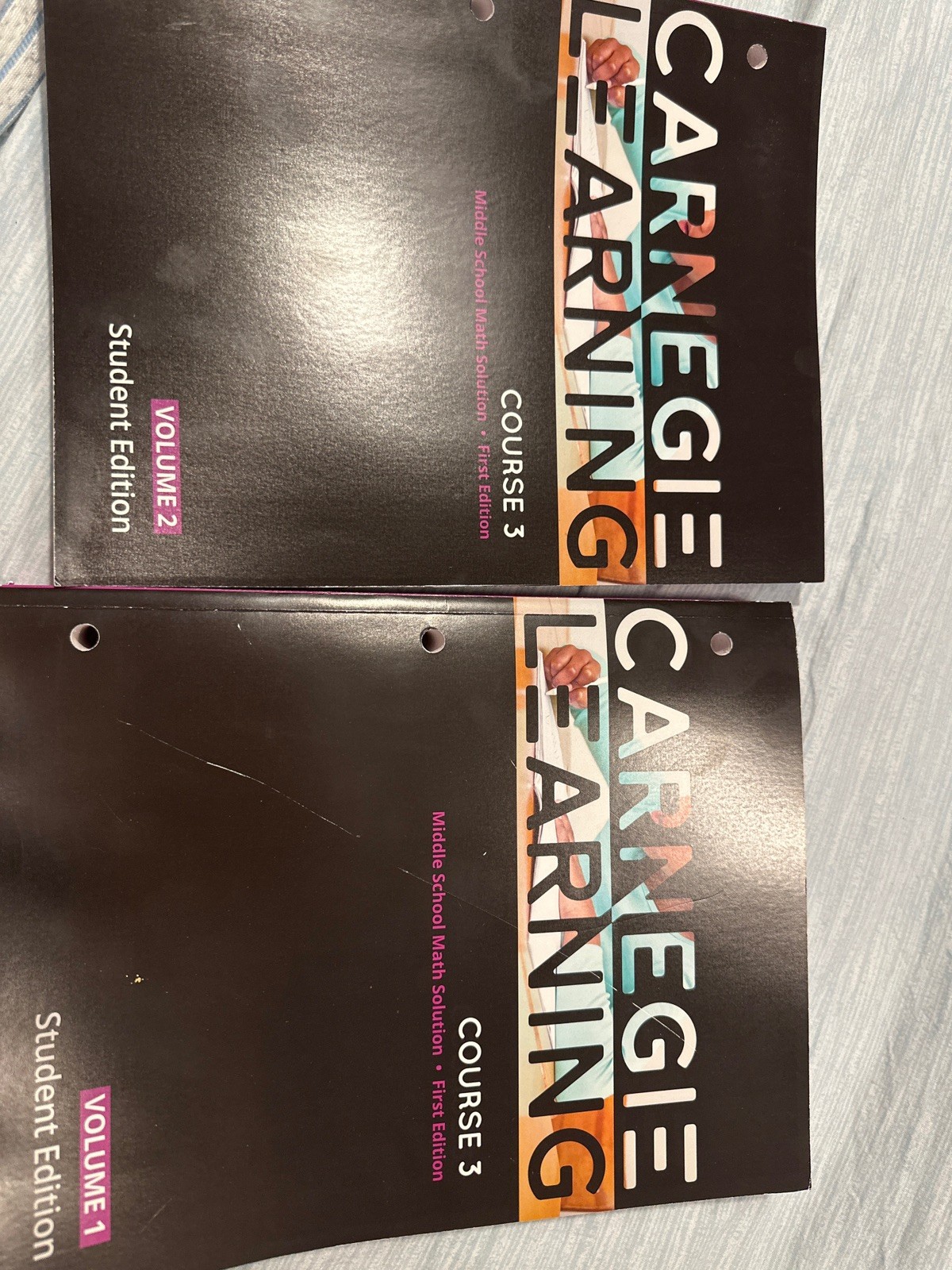 New Carnegie Learning Course 3 Middle School Math • 1st Edition • Vol 1 & 2