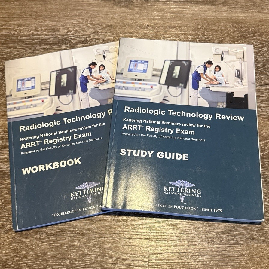 Kettering ARRT Radiologic Technology Review Study Guide, Workbook, and flashcard