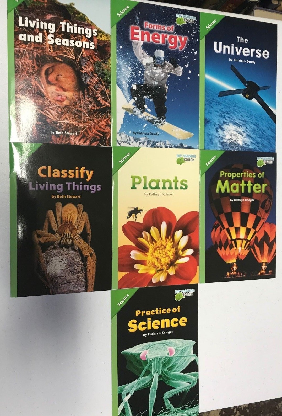 Lot of 7 Science Leveled Readers/Below Level Grade 3 ELL Reading Support Pearson