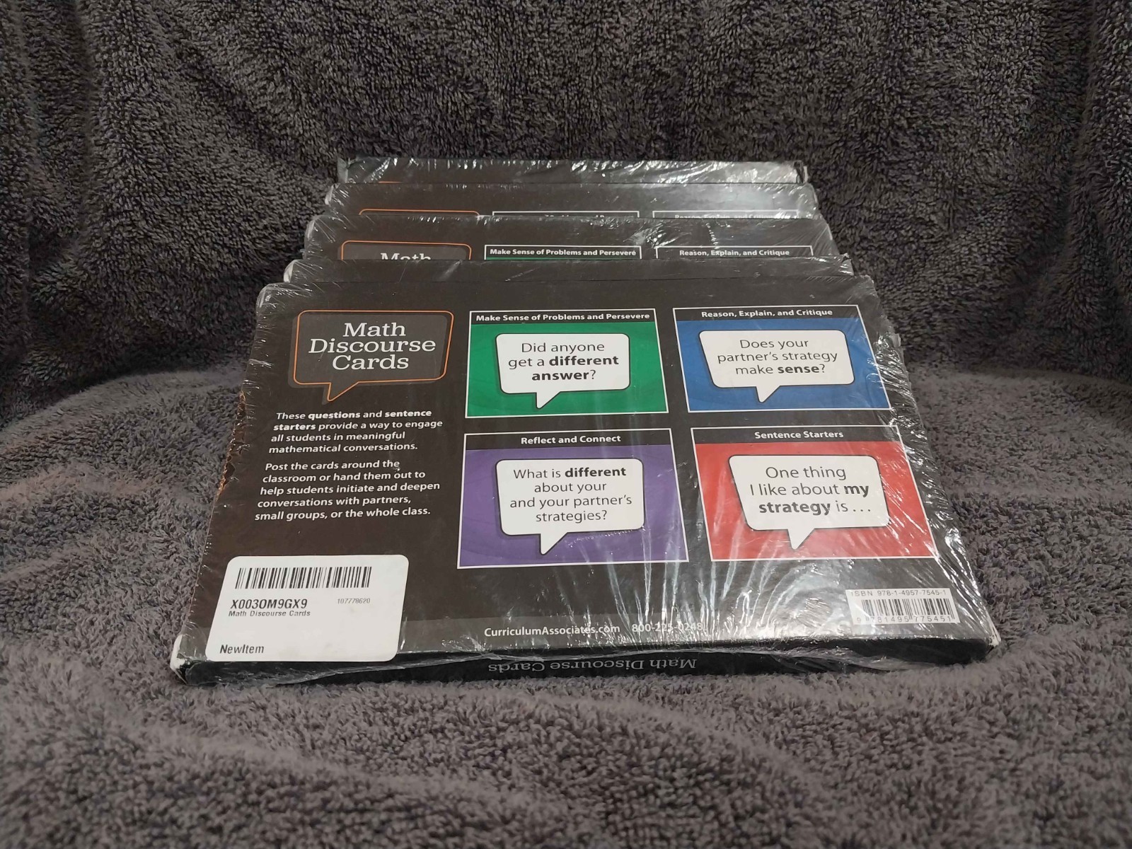 Curriculum Associates i-Ready Math Discourse Cards, Questions & Sentence Starter