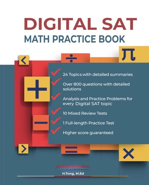 Digital SAT Math Practice Book – Over 800 Questions – Like New