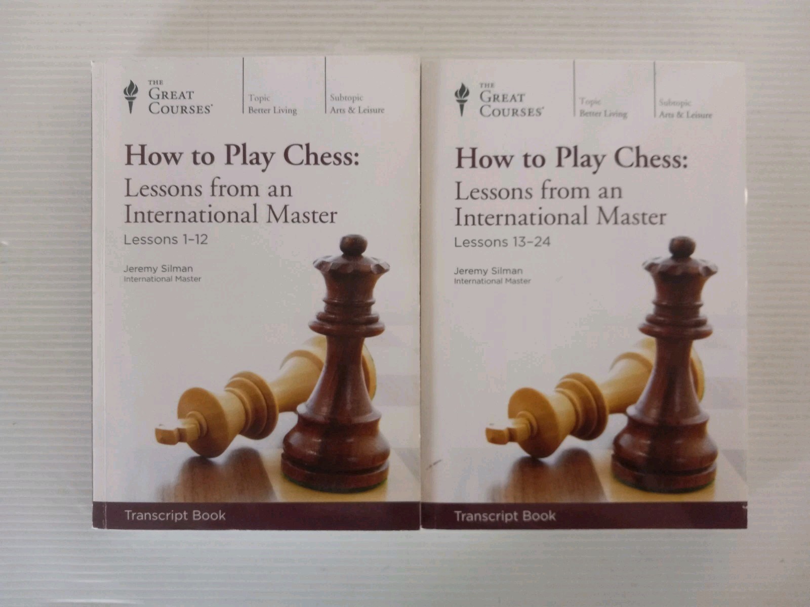 2 Book Set – How to Play Chess (Great Courses) – Lessons 1-24 Transcript Books