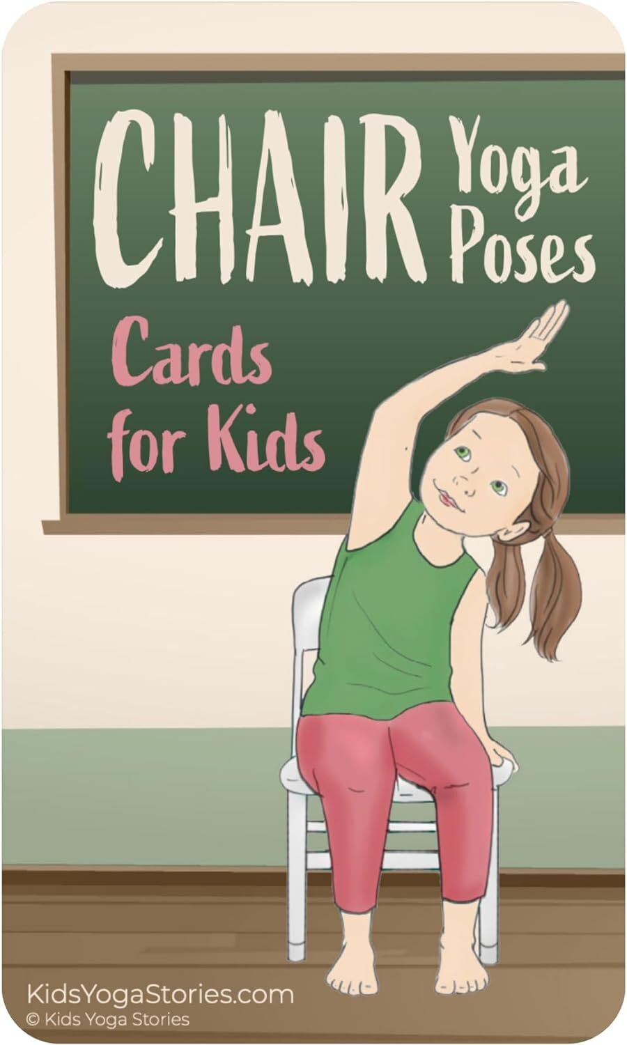 Chair Yoga Poses Cards for Kids: Movement Breaks or Brain in 3″ x 5″