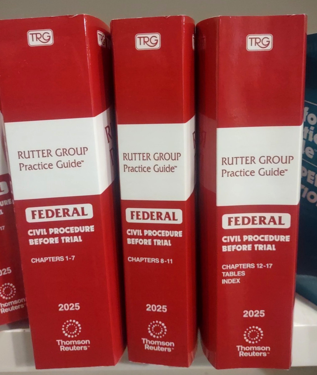 2025 California Practice Guide Rutter Federal Civil Procedure before Trial New