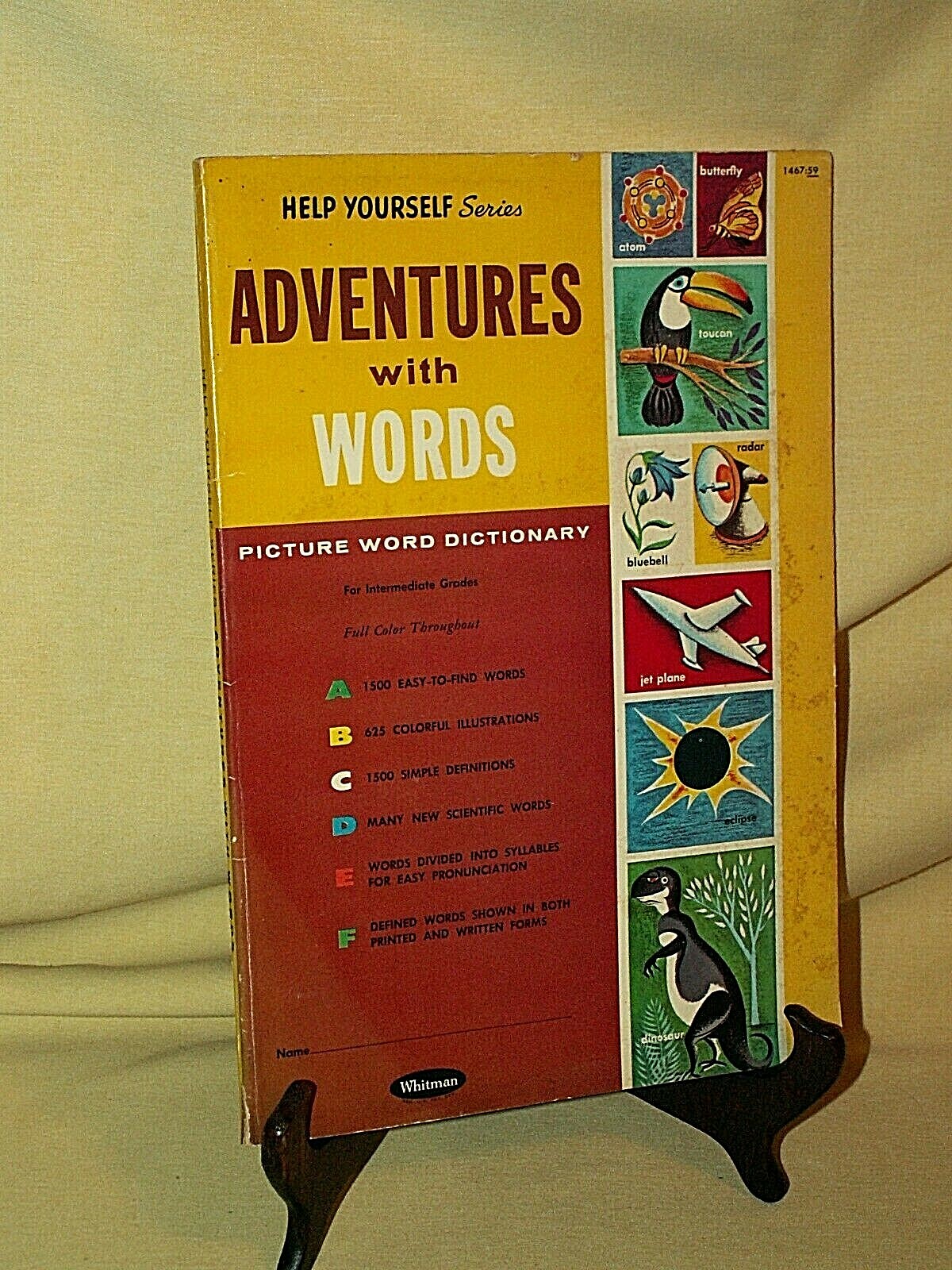 ADVENTURES WITH WORDS PICTURE WORLD DICTIONARY HELP YOURSELF HORN HILT 1961.