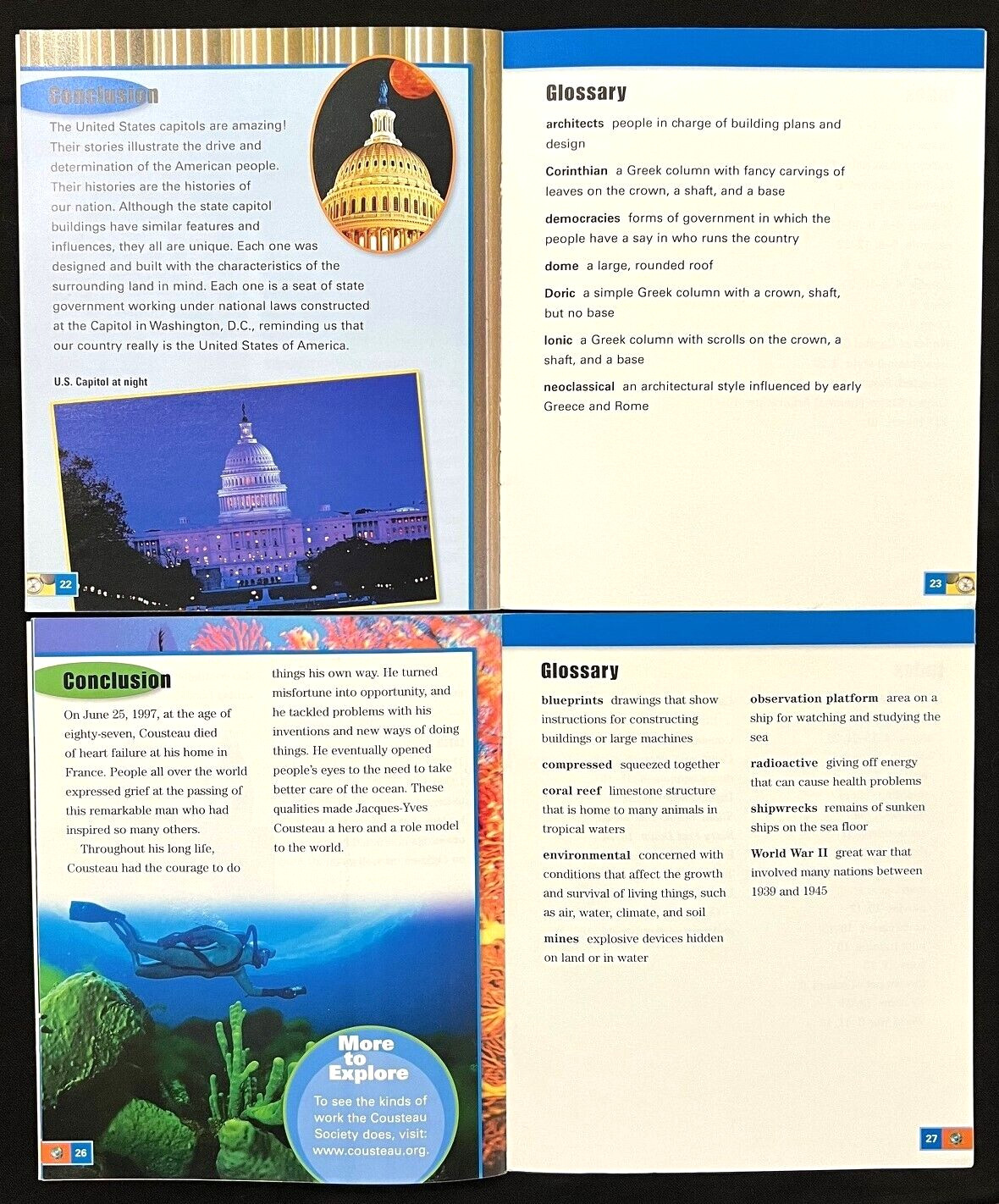 4th – 6th Grades – EXPLORE MORE – FLUENT READERS (6 books) (2005, Wright Group)