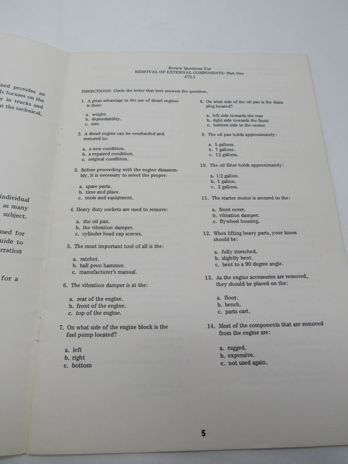 vintage Study guide 472 Diesel Mechanics explained by Zdenko Gega