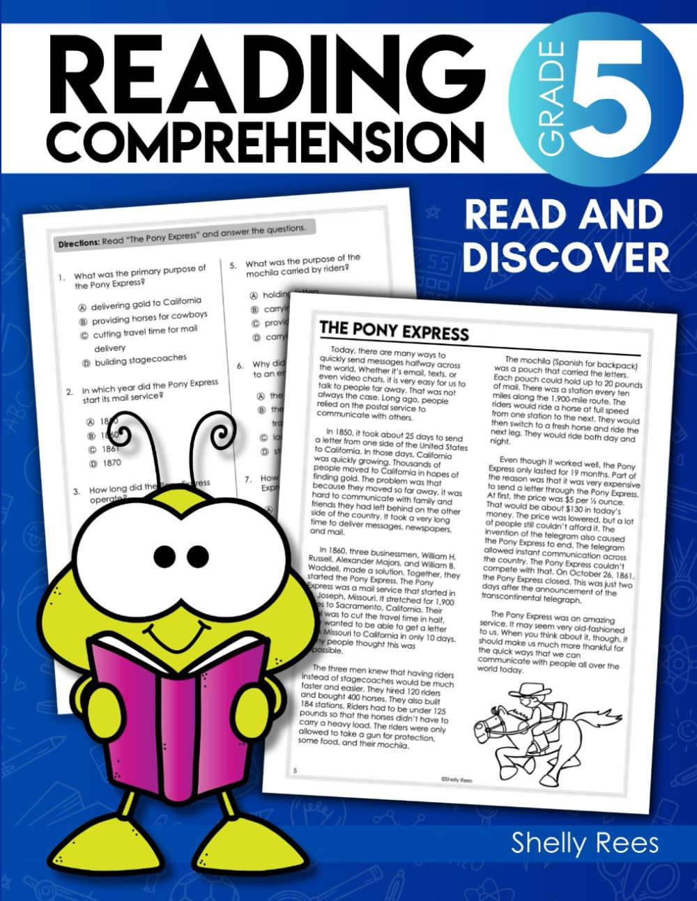 5th Grade Reading Comprehension Workbook: Reading Passages for Kids 10-11, Grade