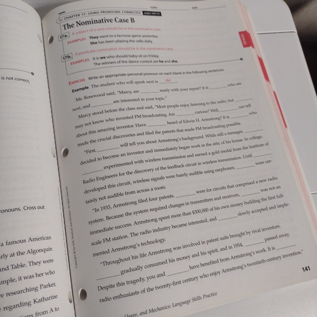 Grammar Usage and Mechanics Language Skills Practice Fourth Course Workbook