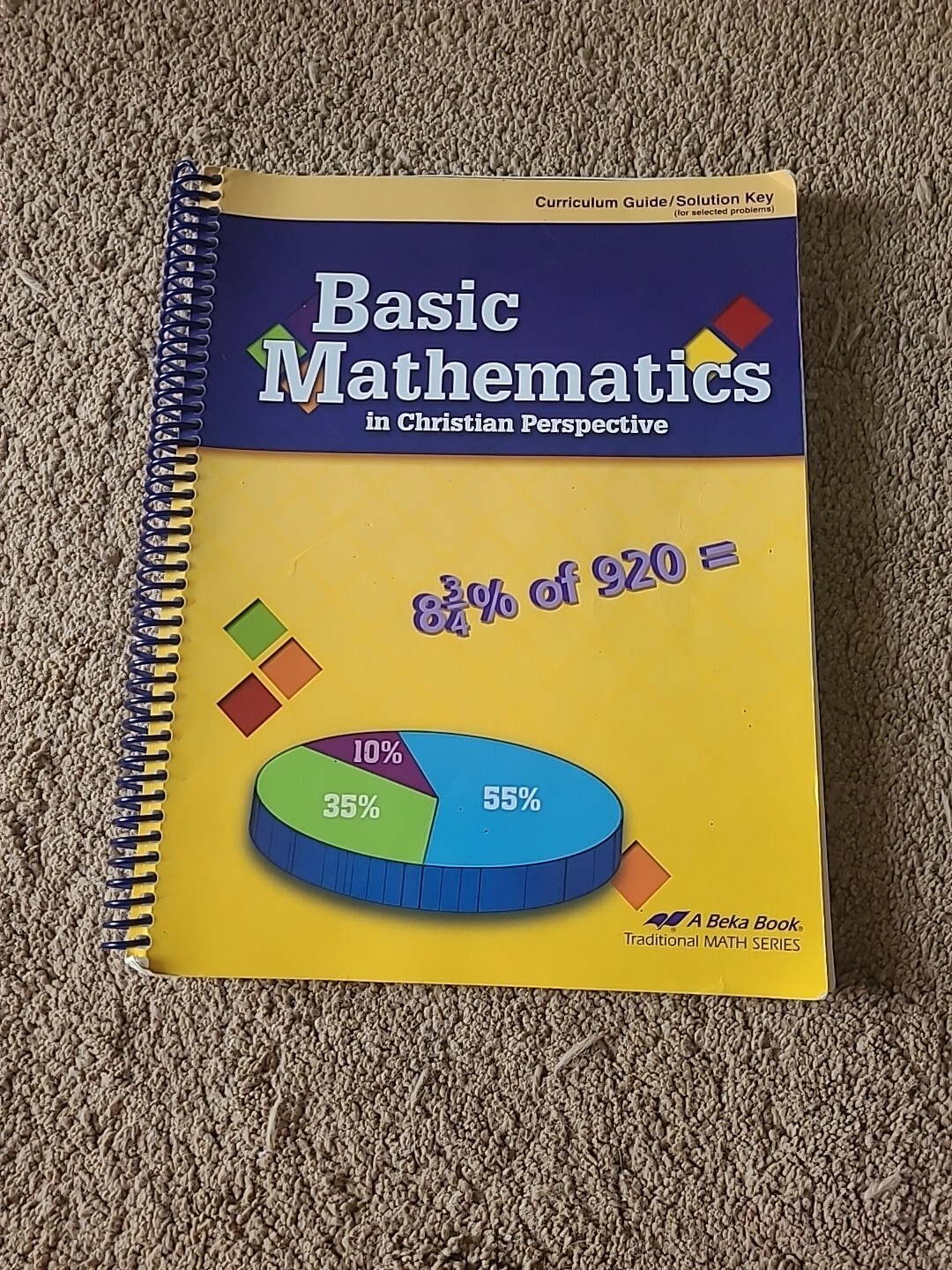Abeka Basic Mathematics Set 4th Ed. With 3 Books Missing Quiz/Test & Work-Text
