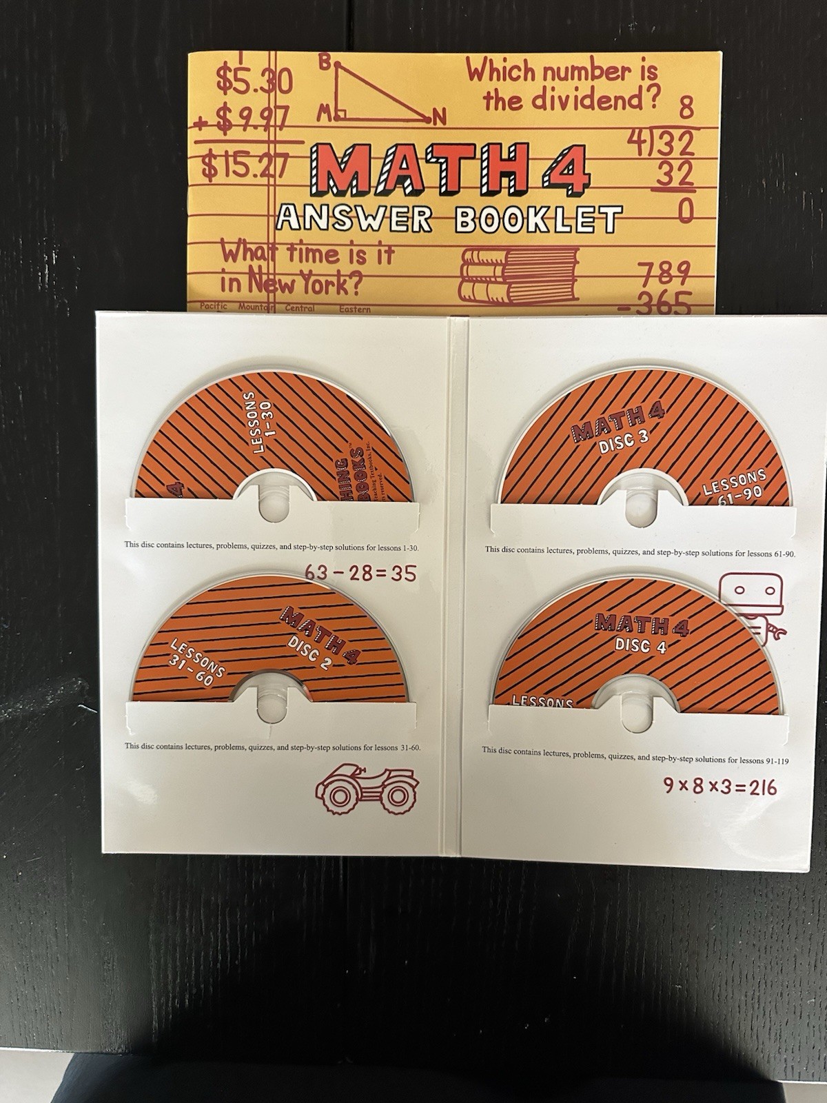 Teaching Textbooks Math 4 Complete CD Set with Answer Booklet