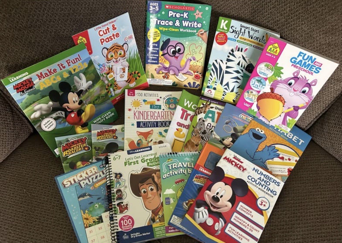 Children’s Learning Workbook Lot Grades PreK, Kindergarten and 1st Grade