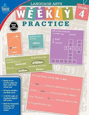 Carson Dellosa Language Arts, Grade 4 Workbook (Weekly Practice), , Book