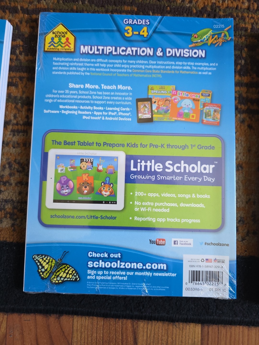 9 New – School Zone Multiplication & Division Workbook 3rd 4th Grade Read Desc