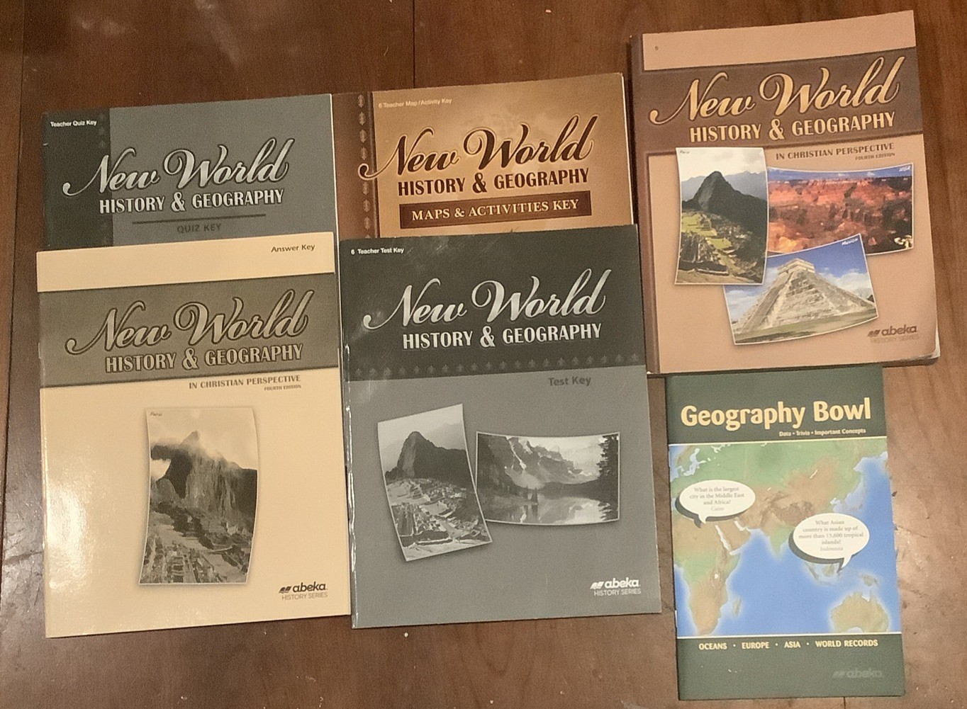 Abeka New World History & Geography Grade 6 Text & Teacher Keys 4th Edition