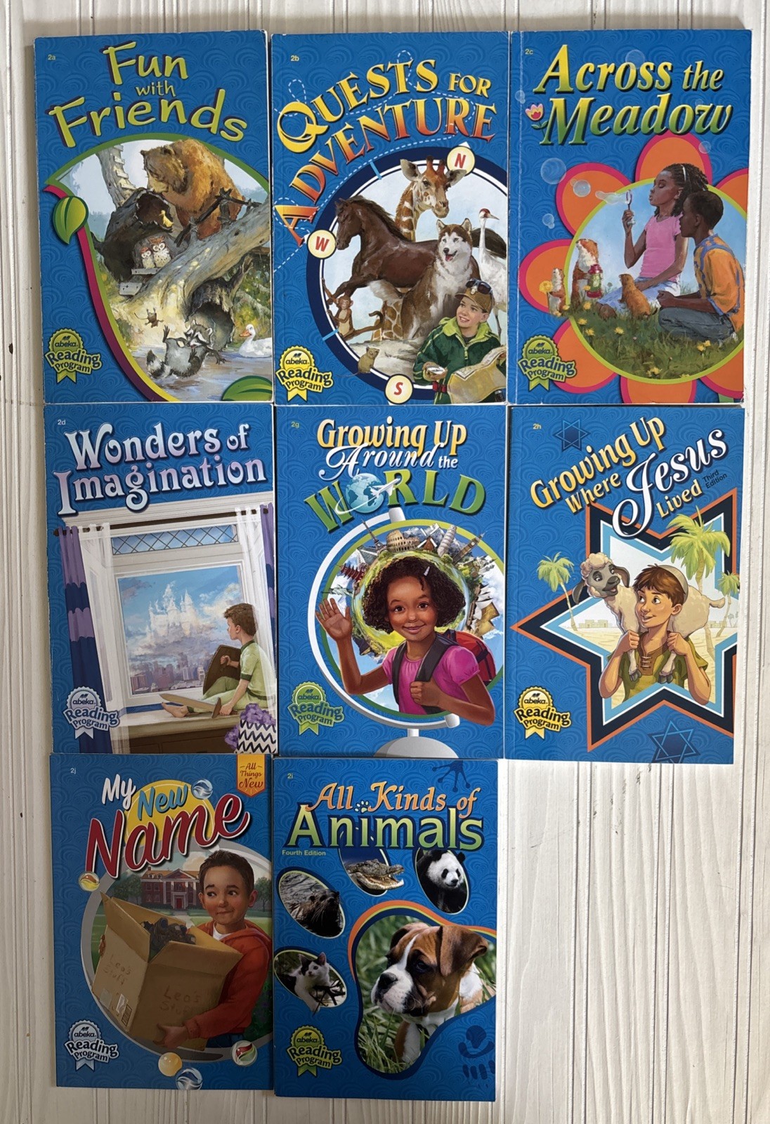 Abeka Reading Program: 2nd Grade Readers Set of 8, Book Lot, PB