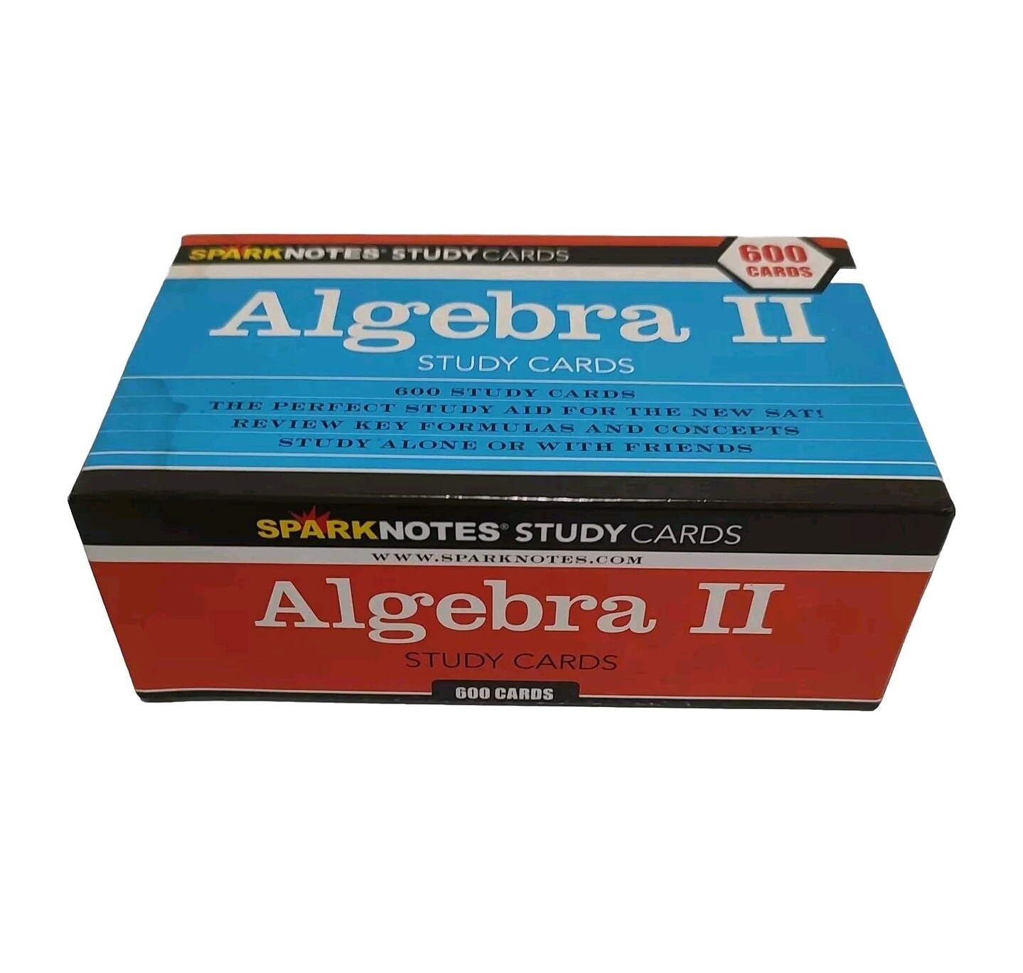Spark Notes Study Cards Algebra II 600 Cards Review Key Formulas & Concepts EUC